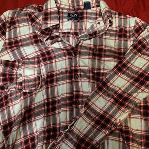 Chaps Red and Black Plaid Casual Shirt